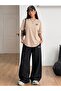 Unisex Women's Men's Minimal Ribbon Printed Oversized Tshirt and Baggy Sweatpants - Summer Two-Piece Tracksuit Set - 2
