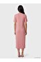 Lcw Vision Pink Gathered Modal Blend Dress - 4