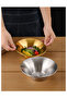 Stainless Steel Round Presentation Bowl Fruit and Salad Serving Bowl 24 cm - 4
