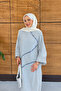 Women's Sequin Embroidered Bat Sleeve Denim Dress - 4
