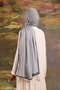 Powder Steam Patterned Soft Shawl Blue - 6