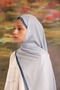 Powder Steam Patterned Soft Shawl Blue - 3