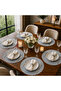 Round Silver-Gold American Service Plate 38 cm Set of 6 Dining Table Placemats - 3