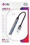 U&i BORN TO WIN USB 3.0 Hub, 4-in-1 Premium Quattro Hub, Multi-Port Adapter with USB Ports - 2