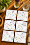 Colorful Dots Modern Set of 6 Coasters - Uv Printing Mdf - 10X10 cm