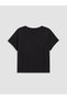 Lcw Curve Black Plus Size Women's T-Shirt with Lace Detail - 7