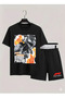 Oscar Piastri Printed 100% Cotton Crewneck Children's T-Shirt-Shorts F1 Two-Piece Set
