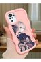 Poco M5S Compatible Case Camera Protector Pink Silicone Couple Phone Case Girl Pattern