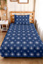 طقم سرير مفرد باللون الأزرق الداكن من Marine Young Room - غطاء سرير مبطن باللون الأبيض مقاس 160x220 سم - 5