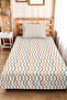 Geometric Modern Young Room Single Pique Set-Colorful Striped 160X220 cm Quilted Bedspread - 5