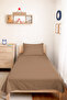 Mink Quilted Young Room Single Pique Set - Modern Beige 160X220 cm Quilted Bedspread - 4