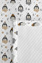 Penguin Patterned Children's Room Single Pique Set - Gray Mustard 160X220Cm Quilted Bedspread - 7