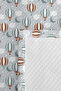 Gray Balloon and Cloud Children's Room Single Pique Set-Pastel Mint 160X220 cm Quilted Bedspread - 7
