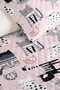 Pink Cat Pastel Girls' Pique Set - Cute Gray Black Baby Room Bedspread - 160X220 cm - 3