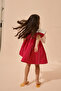 Elma Embroidered Striped Dress Red - 3