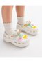 White Girls' Slippers with Charm Decoration and Colorful Chain Detail, Lightweight Daily Summer Children's Slippers - 3