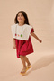 Elma Embroidered Striped Dress Red - 4