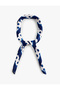 Pleated Polka Dot Satin Square Scarf Bandana