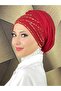 Yellow Beaded Detailed Draped Bonnet Shawl - 2