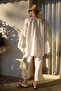 Oversize Tunic and Pants Set with Volan Sleeves - 5
