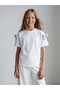 Vizyon New Season Crew Neck Bow Detail Girls' T-Shirt