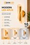 Decorative 12W Indoor Bronze Case 3-Color Light Modern Wall Sconce Electric 10 Pcs