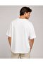 Men's White Oversize Retro Buenos Dias Rooster Printed 100% Cotton T-Shirt - 2