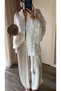 White Embroidered Lace-Up Brodered Kimono - 5096 - 5