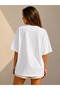Women's Oversize Printed 100% Cotton T-Shirt - 4