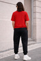 Unisex Oversize Printed T-Shirt and Sweatpants Set – Wide Cut Casual Sweatpants Set – Comfortable with Elastic Cuffs – Kalib - 2