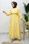 Mixed Pattern Elastic Waist Dress Tsd260244 Yellow