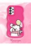 Samsung Galaxy A33 5g Compatible Case Camera Protector Red Silicone Couple Phone Case Cat Pattern - 2