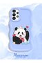 Samsung Galaxy A33 5g Compatible Case Camera Protector Blue Silicone Couple Phone Case Panda Pattern - 2