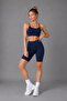Women's Navy Blue High Waist Stretchy Short Leggings