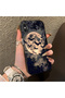 iPhone X Compatible Silicone Edge Hard Back Case Couple Phone Case Evening Patterned - 3