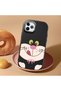 iPhone 11 Pro Compatible Case Camera Protector Black Silicone Couple Phone Case Cute Patterned - 2