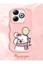 Infinix Smart 8 Compatible Case Camera Protector Pink Silicone Couple Phone Case Cat Pattern - 2
