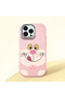 iPhone 14 Pro Max Compatible Case Camera Protector Pink Silicone Couple Phone Case Cute Patterned