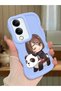 Vivo Y04S Compatible Case Camera Protector Blue Silicone Couple Phone Case Panda Pattern
