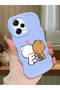Redmi Note 12 Pro 5g Compatible Case Camera Protector Blue Silicone Couple Phone Case Cute Pattern