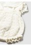 Baby Girl Knitted Short Jumpsuit T-Shirt Set White 1637 - 2