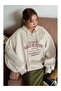 Unisex Hooded Printed Relaxed Fit Sweatshirt - 3