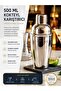 Stainless Steel Cocktail Shaker 500 ml – Professional Cocktail Mixer - 3