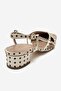 Olena Yellow Black Polka Dot Women's Heeled Sandals - 5