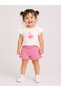 Infant Girls’ 2-Piece Set – Swan Print Top & Ruffle Shorts