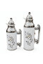 Vacuum Flask Set | 1 L + 0.7 L | White & Silver | Floral Edition
