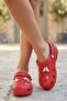 نعال نسائية لتقويم العظام باللون الأحمر من Eleta - 2