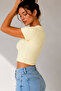 Women's Crew Neck Short Sleeve 100% Cotton Crop Blouse - 2