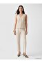 Lcw Everyday Ecru V-Neck Women's Muslin Vest - 2