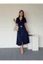 Gold buckle midiboy modal dress laci